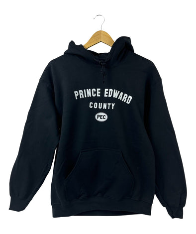 prince edward county black basic hoodie pec oval
