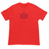 red made in canada t-shirt with maple leaf home design