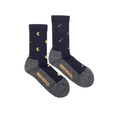 Moon & Stars Merino Wool Women's Mismatched Socks by Friday Sock Co