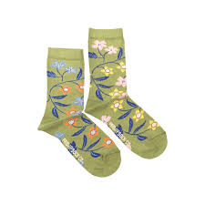 WOMEN's Flower Vine Mismatched Socks Floral Collection • Friday Sock Co