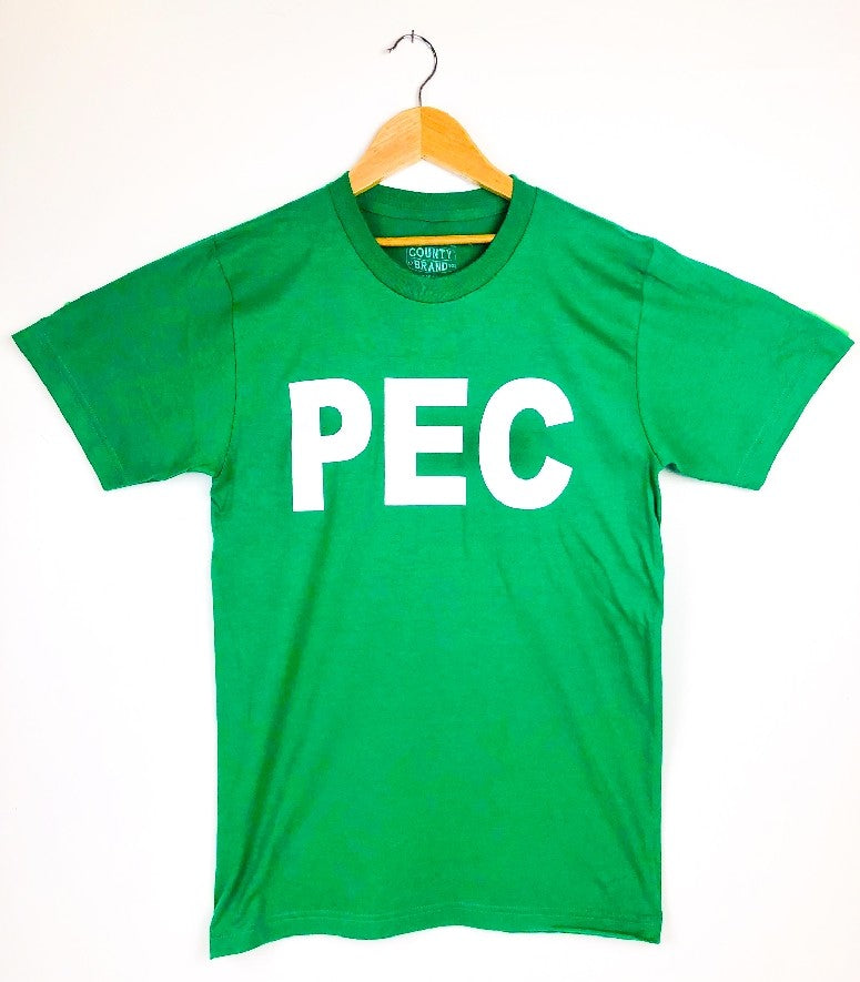PEC Basic GREEN Unisex Men's T-Shirt EXTRA LARGE by County T-Shirt Co.