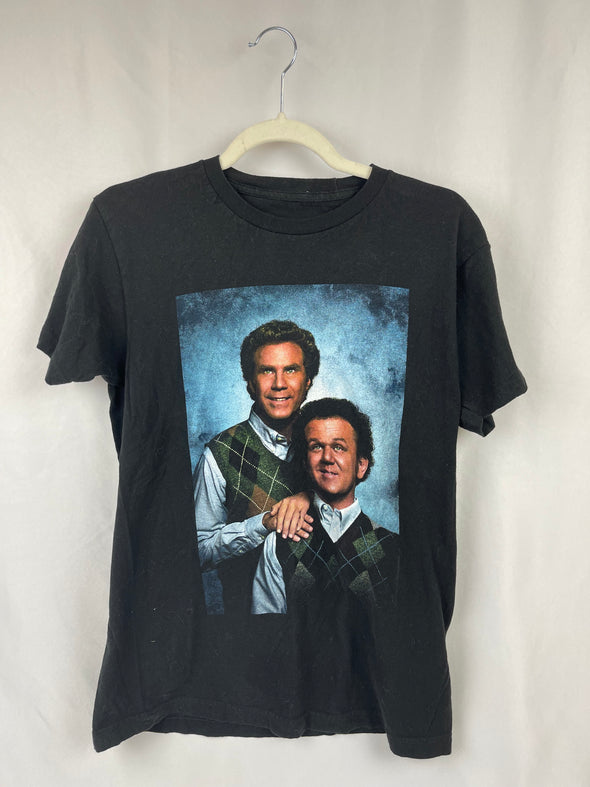 step brothers 2008 movie black t-shirt with Will Ferrell and John C Reilly size medium