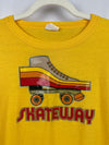 Vintage Skateway Roller Skating 70's Yellow T-Shirt Size Medium