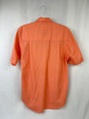 Women's Vintage Coral Orange Tilley Endurables Short Sleeve Button Up Shirt Small