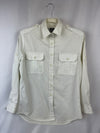 White Long Sleeve Tilley Endurables Button Up Shirt Size XS. 65% Polyester 35% Cotton 