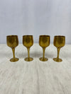 Vintage Set of 4 small Brass Goblets