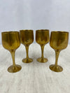 Vintage Set of 4 small Brass Goblets