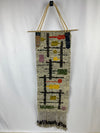 Vintage Mid Century Modern Woven Wall Hanging Tapestry Art Abstract Design