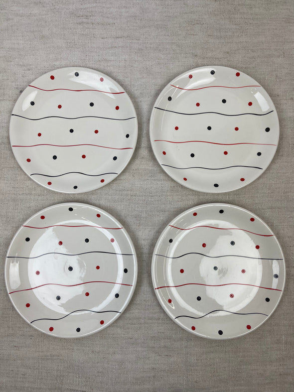set 4 side plates modern meakin 50's design