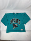 Vintage San Jose Sharks Blank NHL Jersey by Ravens Clarence Campbell Conference Medium