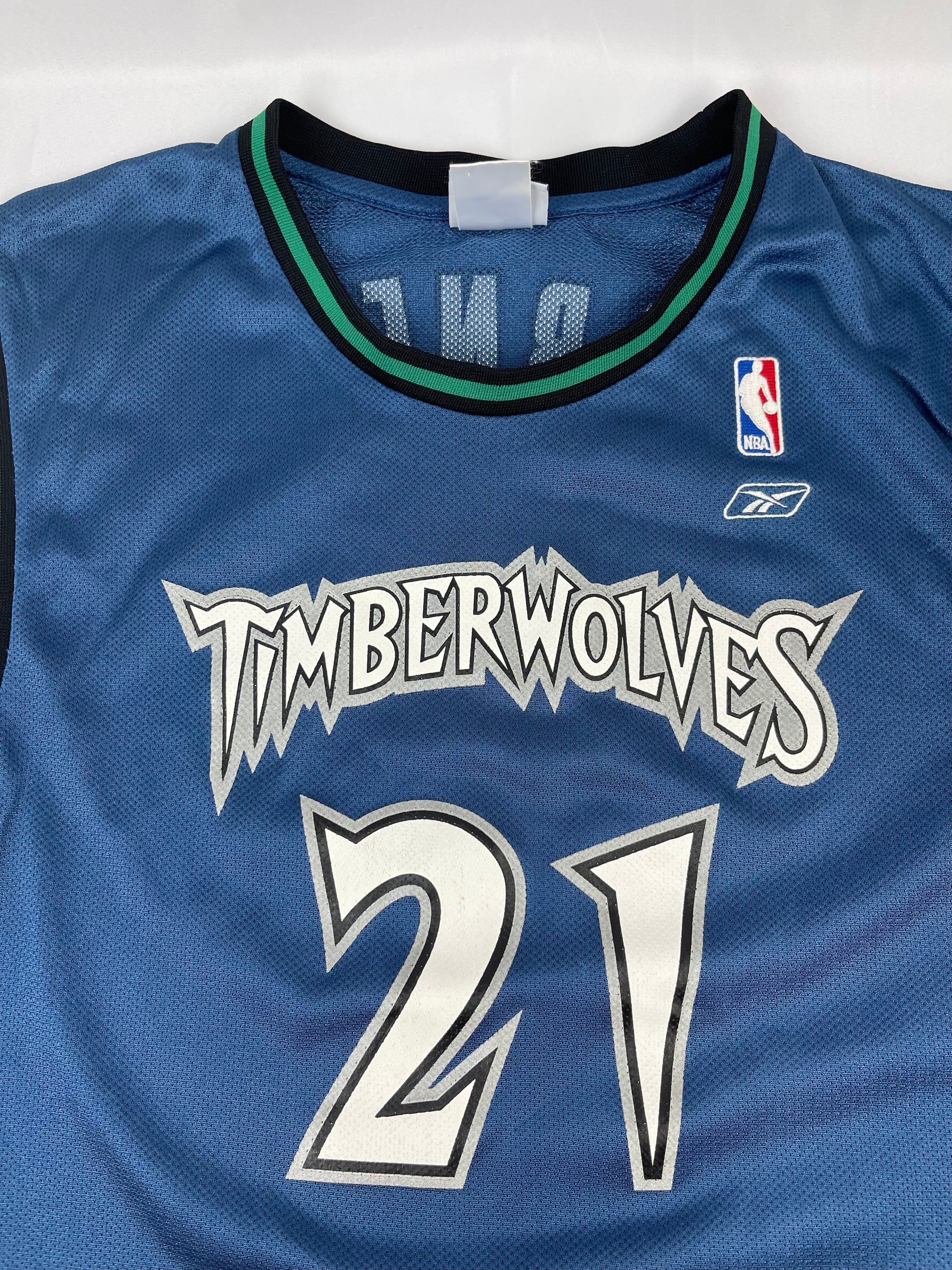 00's Kevin Garnett Minnesota Timberwolves Reebok Authentic NBA Jersey Size  44 Large – Rare VNTG