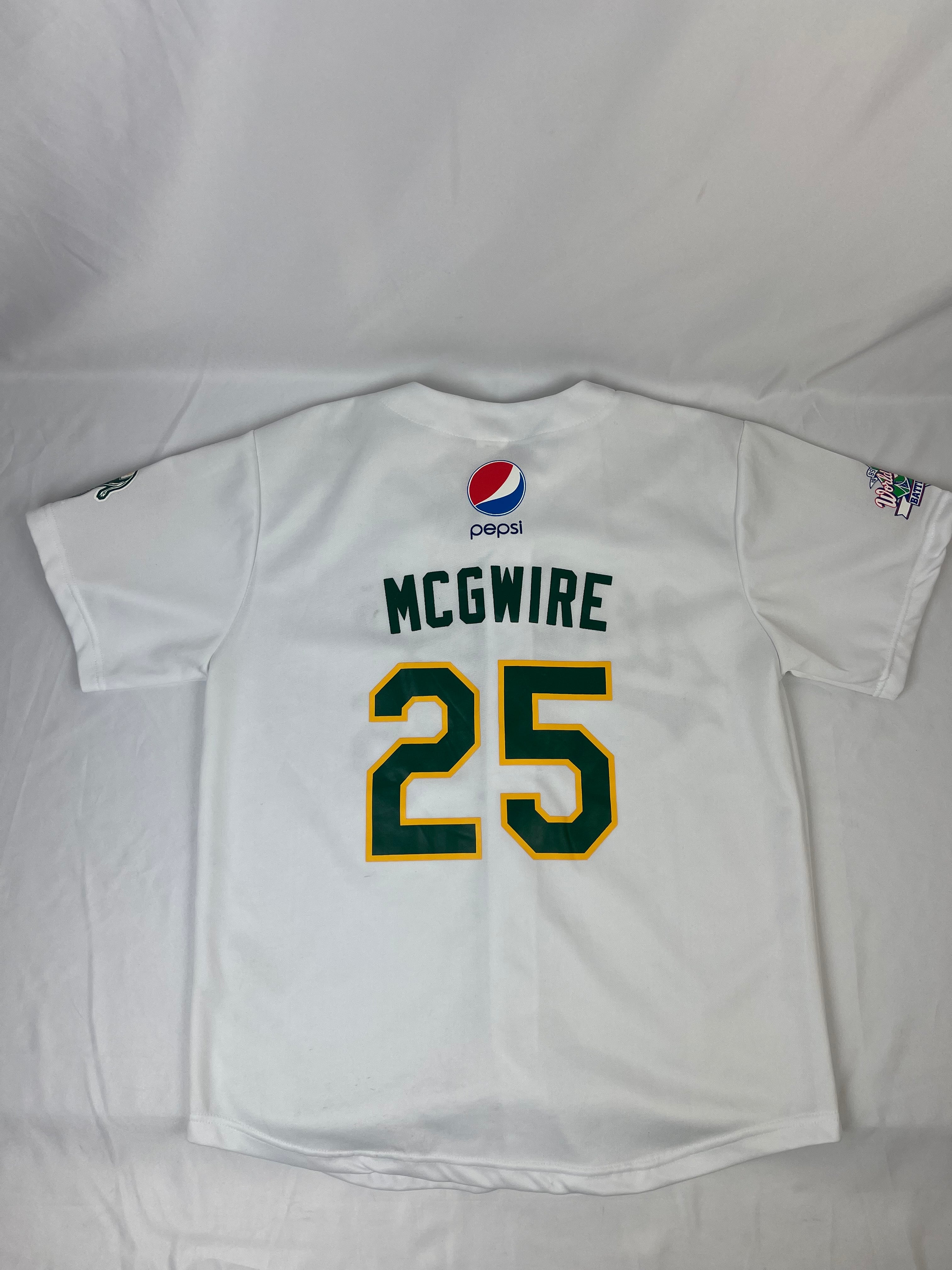 Authentic Jersey Oakland Athletics Road World Series 1989 Mark McGwire