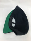 COUNTY BRAND Snapback - Black Cap Hat w/ Green Undervisor