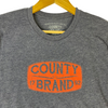 COUNTY BRAND 1792 NAVY w/ RED Men's Unisex Modern Crew T-Shirt
