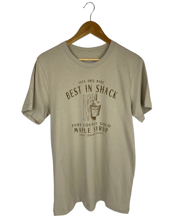 MAPLE Syrup BEST IN SHACK TAN Light Brown Unisex Men's Modern Crew T-Shirt