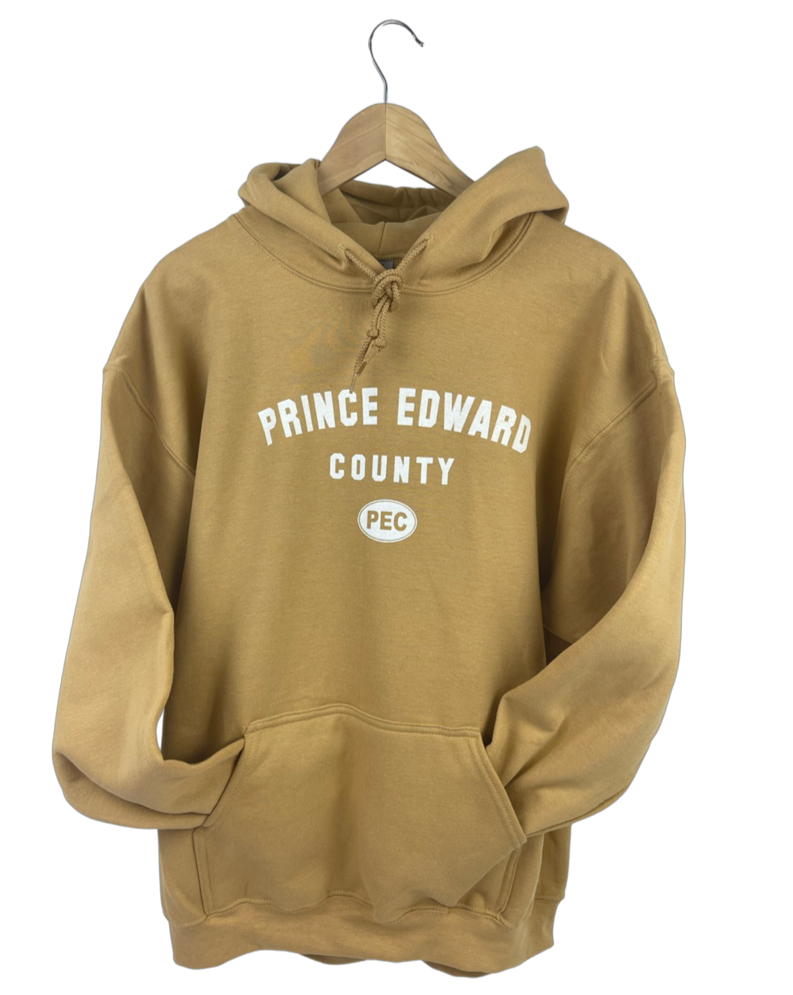 Prince Edward County PEC BASIC Words ANTIQUE GOLD Unisex HOODIE