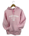 prince edward county pec oval basic line unbranded light pink hoodie