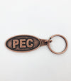 PEC OVAL prince edward county copper keychain