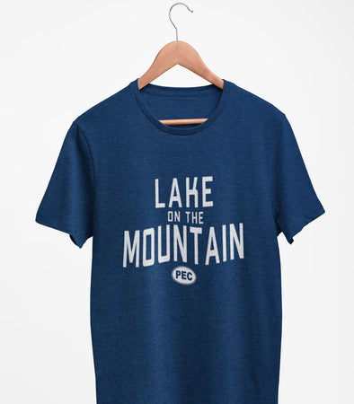 Lake on the Mountain PEC Oval Men's Unisex NAVY BLUE Modern Crew T-Shirt