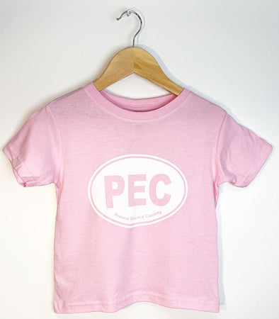 PEC OVAL TODDLER  KIDS Light Pink Crew T-Shirt
