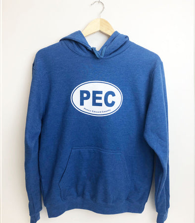 PEC Oval Hoodie Sweatshirt Unisex HEATHER ROYAL BLUE