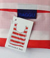 BAGGU SHOPPER TOTE Fold up Ripstop Nylon Bag with Pouch Red Stripe and Blue Stripe Available