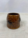 Vintage Brown Ceramic Honey Pot BEE Motif