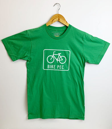 BIKE PEC Men's Unisex Modern Crew T-shirt LEAF GREEN