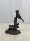 Vintage Cast Iron Bird on a Stump Candle Holder