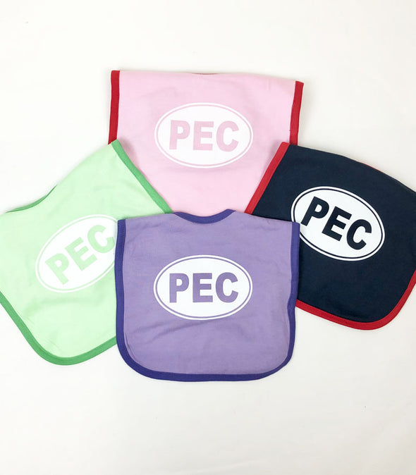 PEC OVAL Baby BIBS with Contrasting Colours