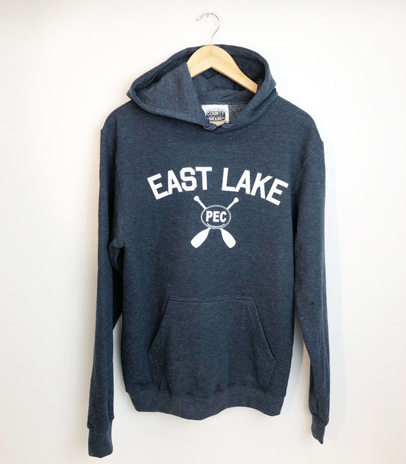 EAST LAKE NAVY HEATHER Unisex Hoodie Sweatshirt