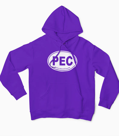 PEC Oval Youth Purple Hoodie Pullover Sweatshirt
