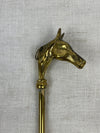 Brass Shoe Horn with Horse Head Handle