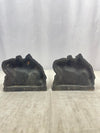 Pair Vintage Cast Iron Western Cowboy Style Horse Bookends
