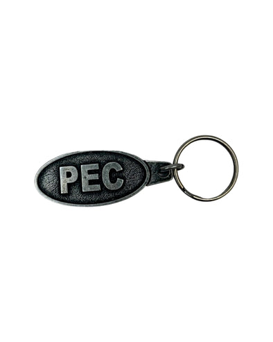 PEC Oval SILVER BRASS or COPPER Key Chain