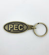 PEC OVAL prince edward county brass keychain