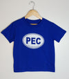 PEC OVAL Kid's and Youth Royal Blue Modern Crew T-Shirt