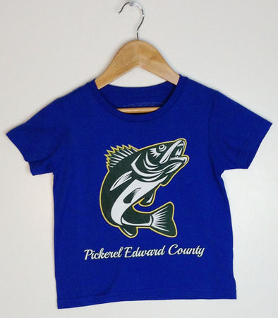 PICKEREL EDWARD COUNTY Kid's & Youth Royal Blue Modern Crew T-Shirt