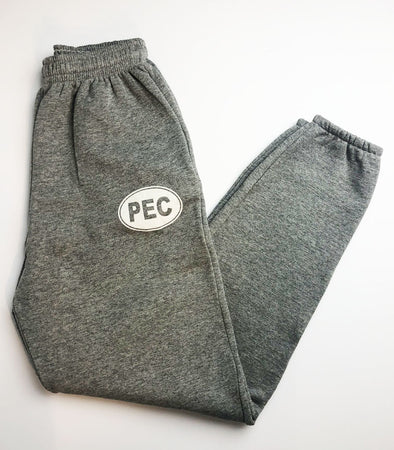 Kids / Youth Sweat Pants Athletic Heather Grey PEC Euro Oval