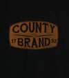 COUNTY BRAND 1792 - Men's / Unisex Black Modern Crew T-Shirt