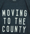 MOVING TO THE COUNTY Men's / Unisex Navy Blue Heather Modern Crew T-shirt