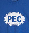PEC OVAL Men's / Unisex Royal Blue Heather Modern Crew T-shirt