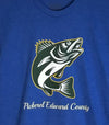 PICKEREL EDWARD COUNTY Walleye FISH Fishing PEC Men's / Unisex Royal Blue  Modern Crew T-Shirt