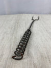 Primitive Twisted Iron Metal Fork with Coiled Handle