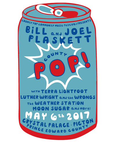 JOEL PLASKETT COUNTY POP 2017 POSTER Limited Edition Screen-printed Poster