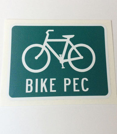 BIKE PEC Cycling Bicycle Vinyl Weatherproof STICKER