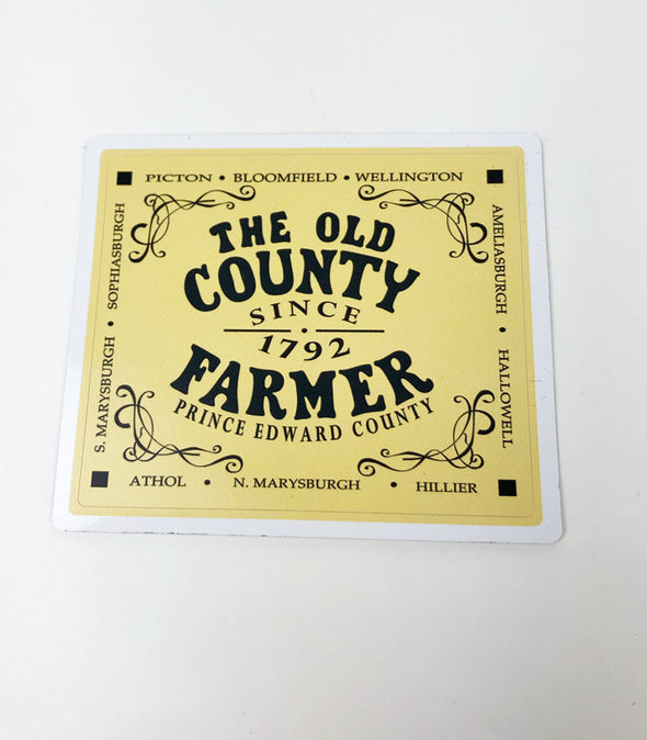 Old County Farmer Vinyl Weatherproof Sticker