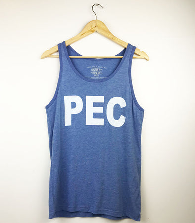 PEC BASICS TRI-BLEND BLUE Summer Basic UNISEX Men's TANK Top T-Shirt