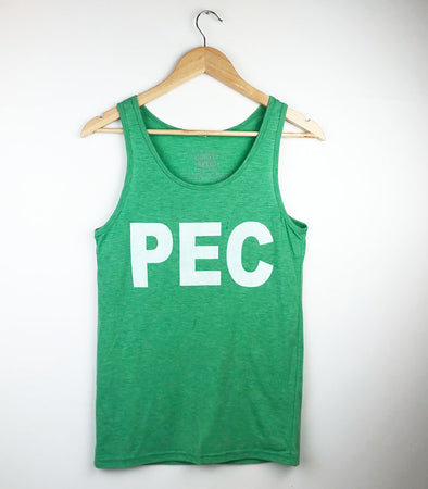 PEC TRI-BLEND GREEN Summer Basic UNISEX Men's TANK Top T-Shirt