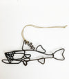 Handmade WIRE ORNAMENTS Pickerel Fish Trout Fish Butterfly Dragonfly Christmas XMAS